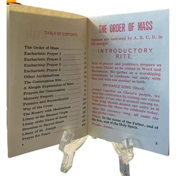 Vintage Blessed Trinity Catholic Missal 1973 Pocket Size Illustrated - Picture 8 of 9